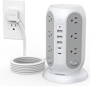 TESSAN Tower Power Strip