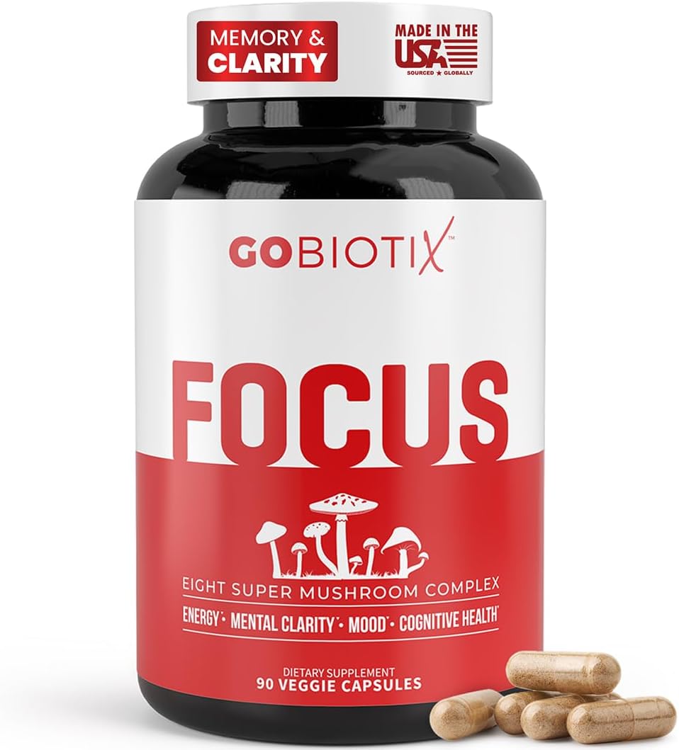 GOBIOTIX Focus Mushroom Complex Supplement