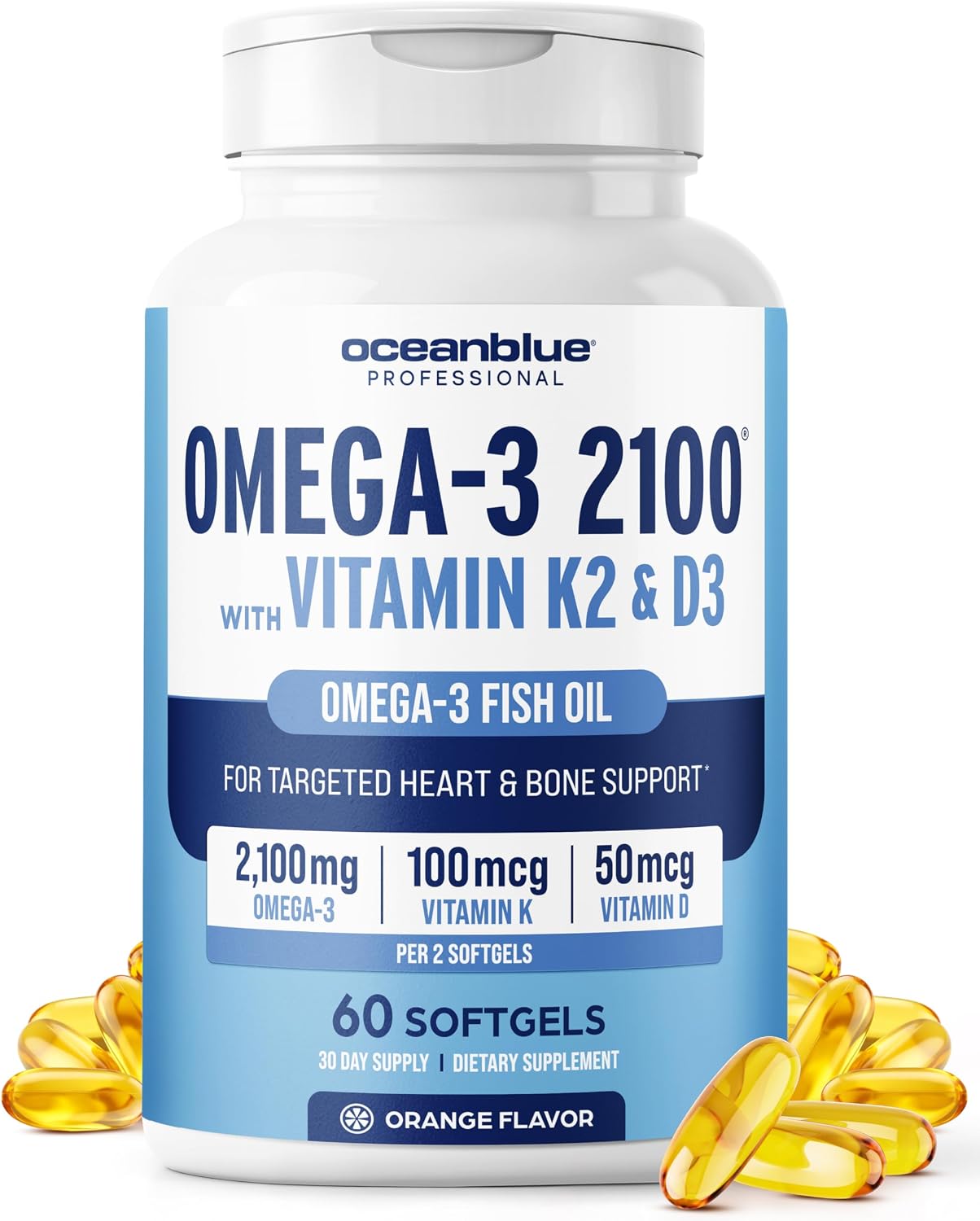 Oceanblue Professional Omega-3 2100 with Vitamin K2 & D3