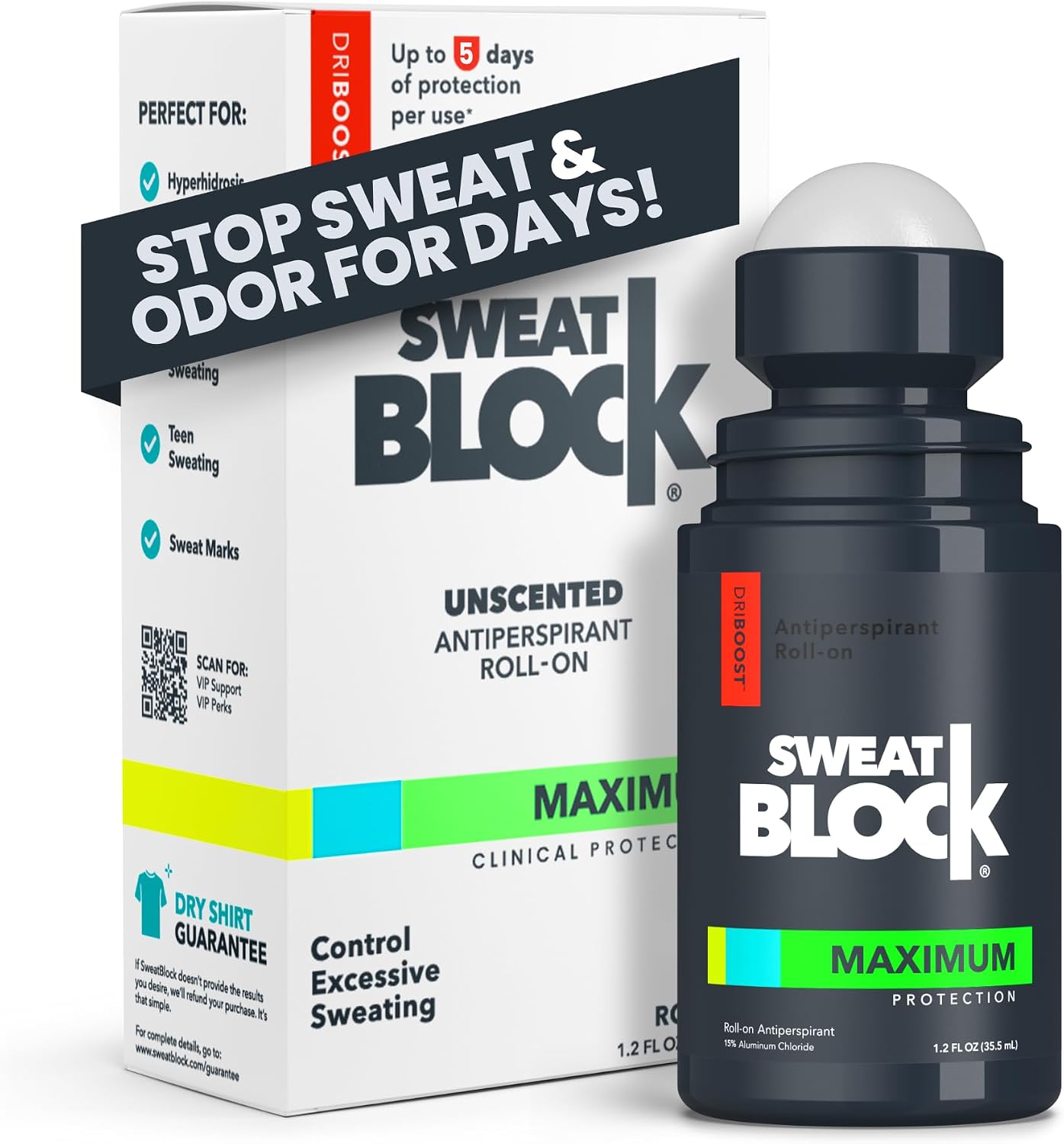SweatBlock Maximum Strength Roll-On Antiperspirant