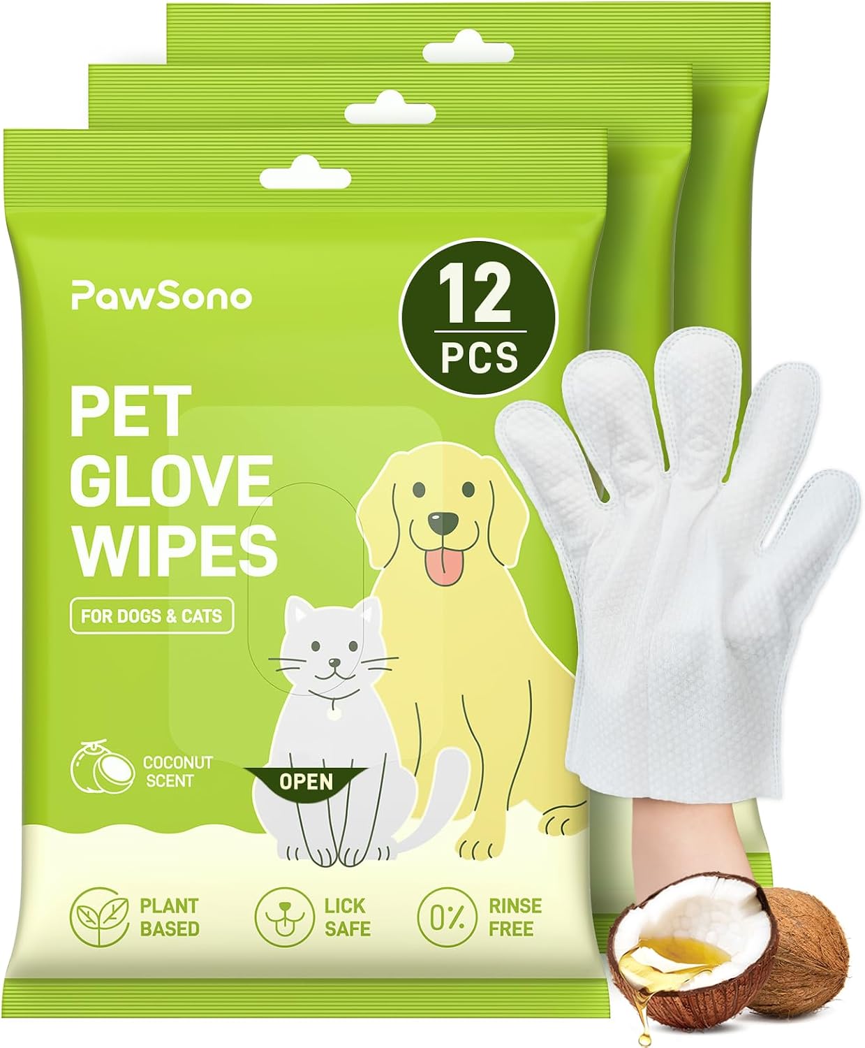 Hypoallergenic Pet Glove Wipes