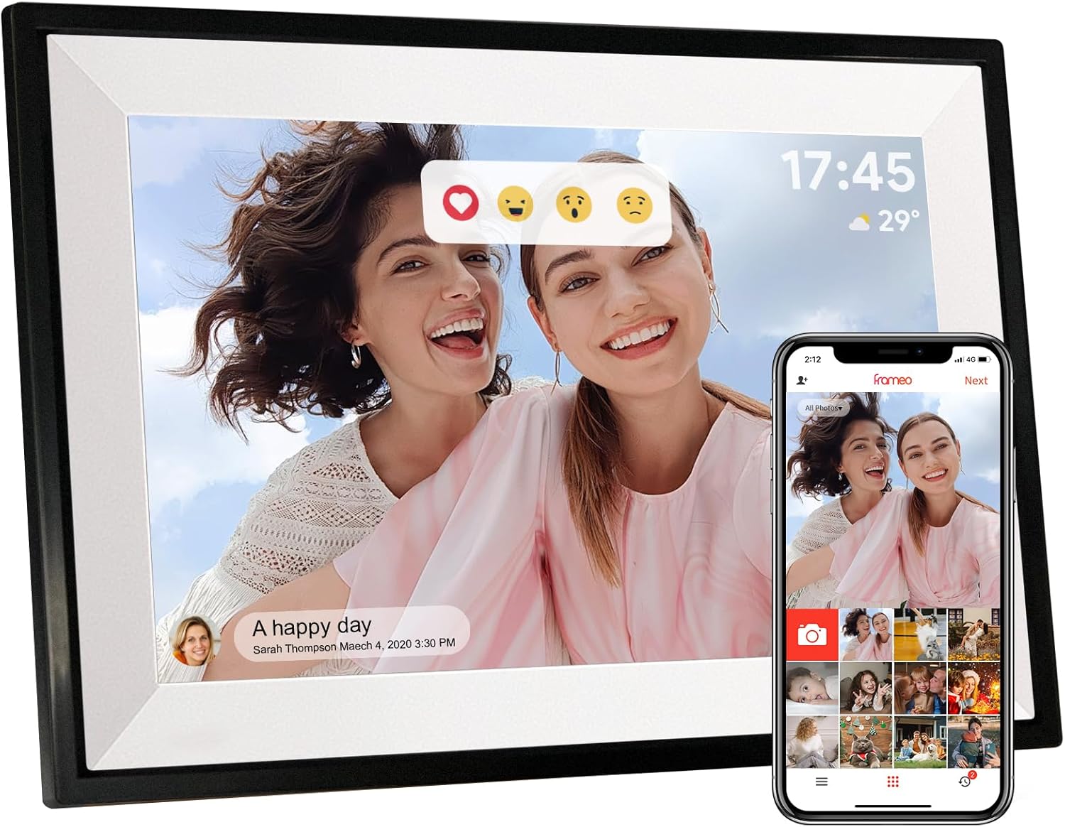 PiPivision Frameo 10.1 Inch WiFi Digital Picture Frame