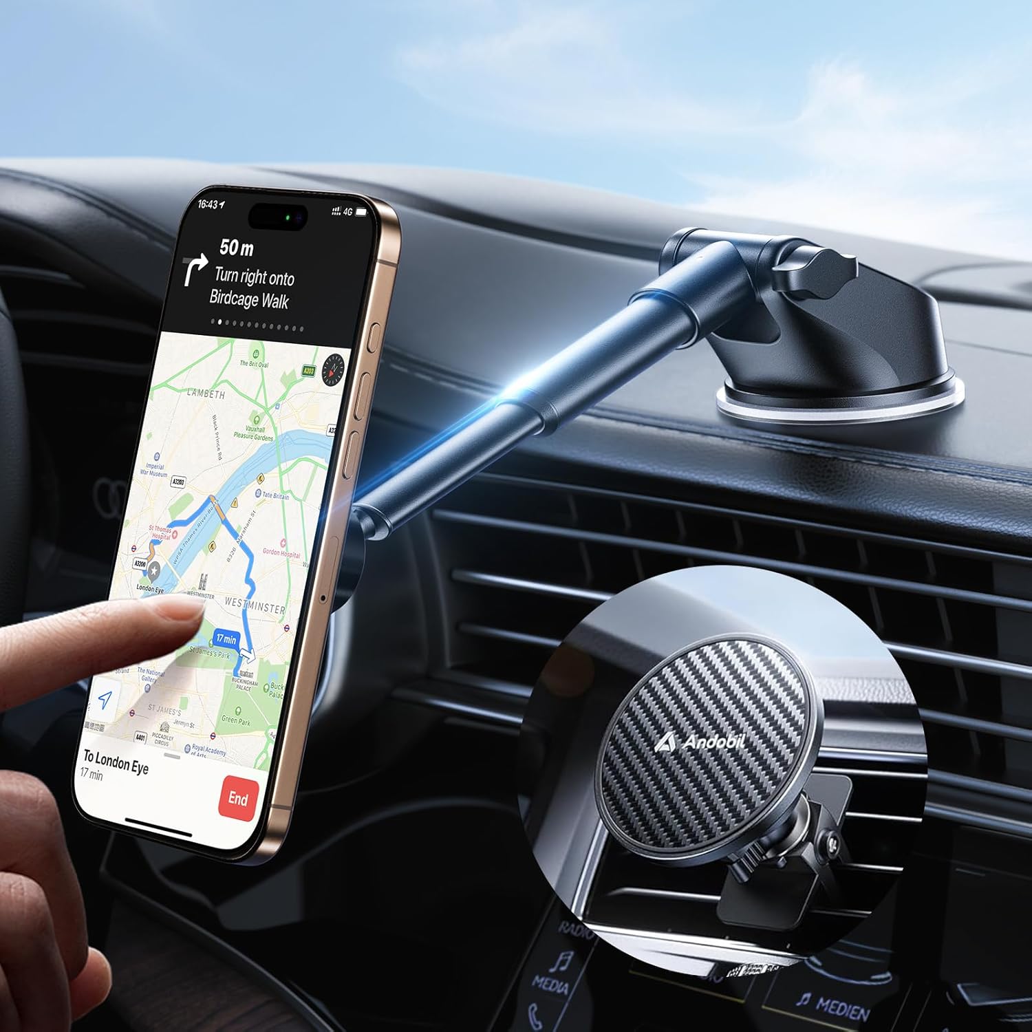 Andobil 3 in1 Magnetic Phone Holder