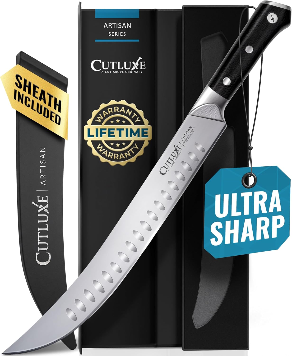 Cutluxe Cimeter Butcher Knife