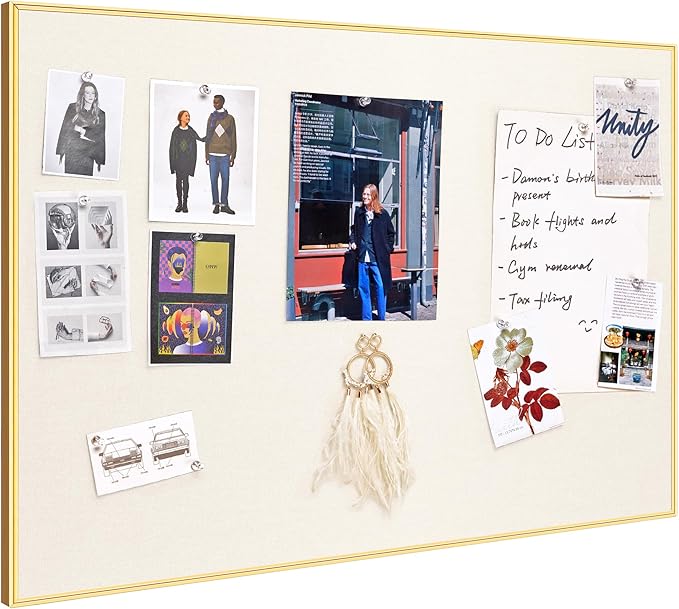 Golden Aluminum Framed Bulletin Board