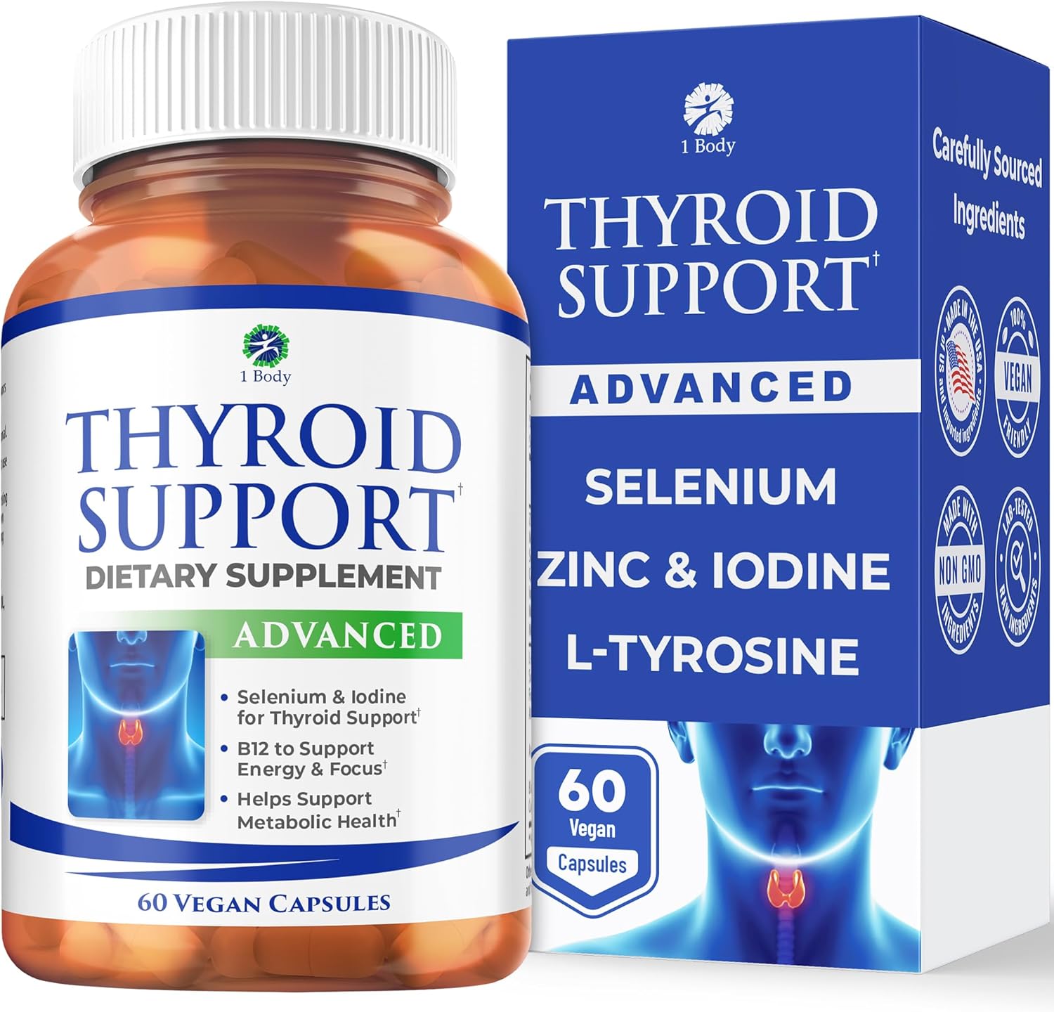 1 Body Thyroid Support Supplement
