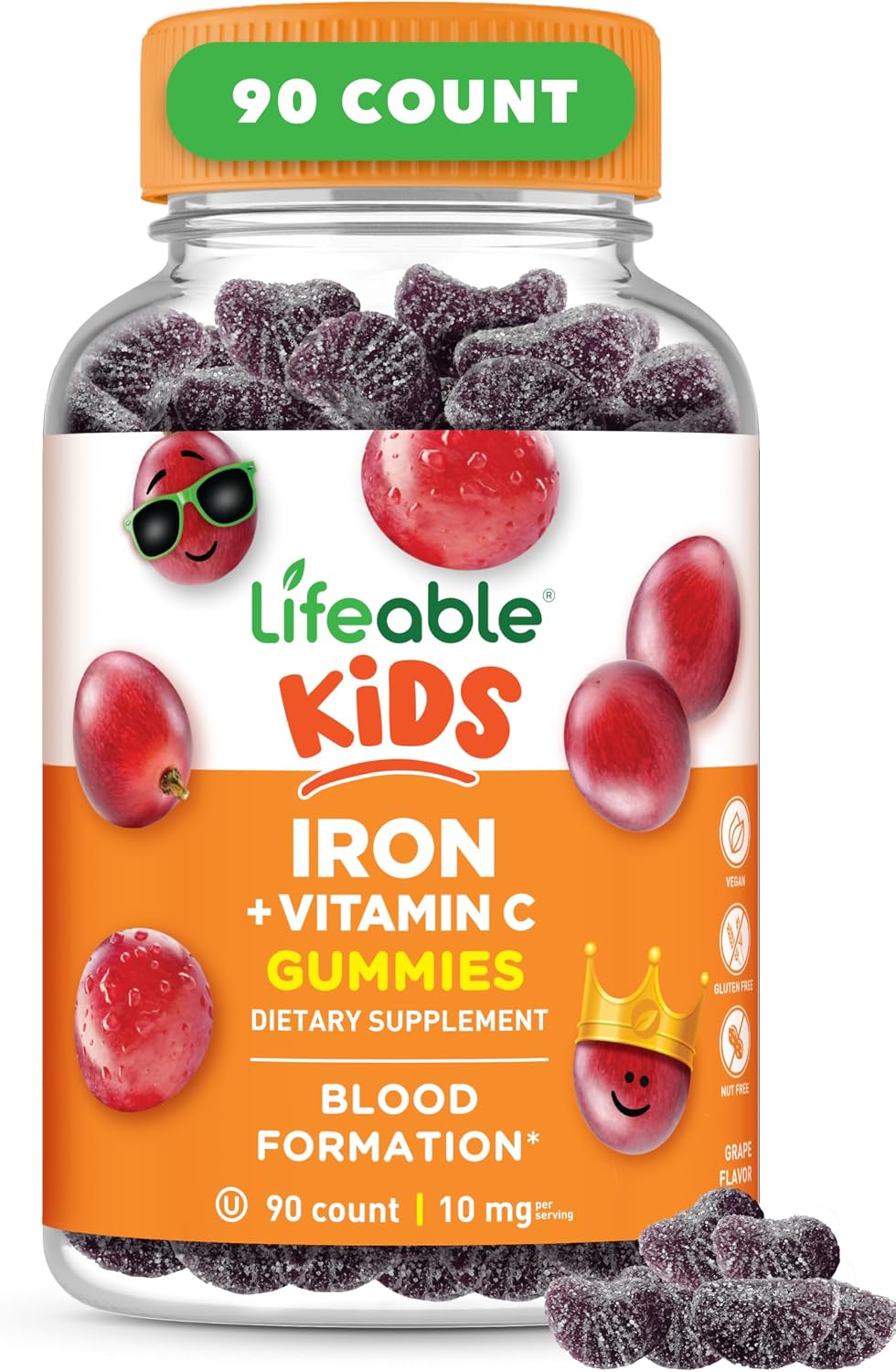 Lifeable Kids Iron Gummies 10mg