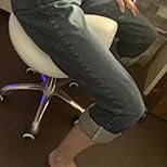 Close-up view of the Antlu Saddle Stool build quality