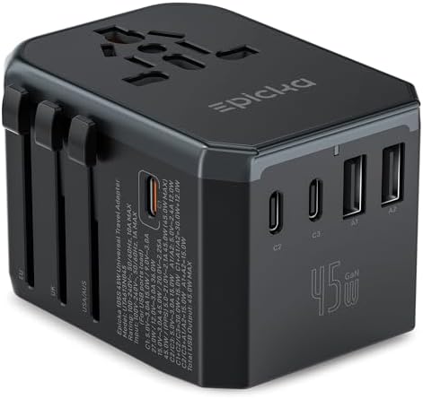 EPICKA Universal Travel Adapter GaN 45W Review: One Charger for 200+ Countries