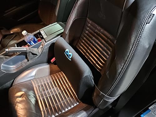 Customer photo showing pillow with adjustable straps on chair