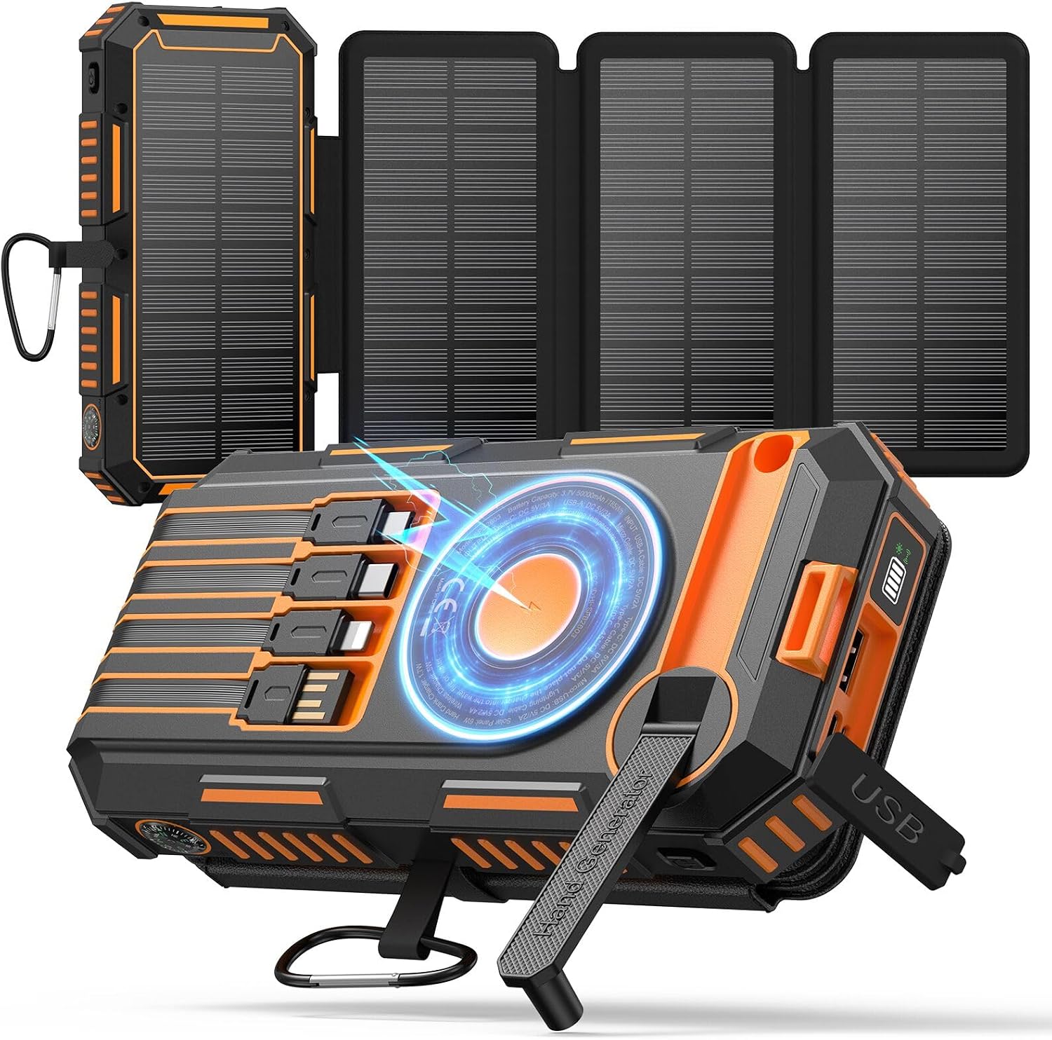 FEELLE Solar Power Bank 50000mAh Review: Crank Backup