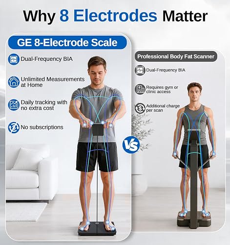The GE Body Pod smart scale platform and handle shown from above