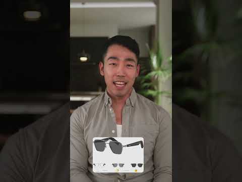 Close-up of GetD smart glasses demonstrating the open-ear speaker positioning