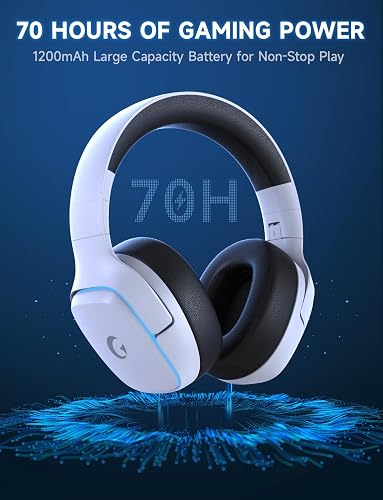 Side view of the Gvyugke Captain 780 gaming headset with blue LED lighting