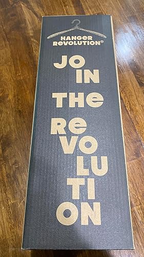 Customer photo showing foldable hangers organized in closet