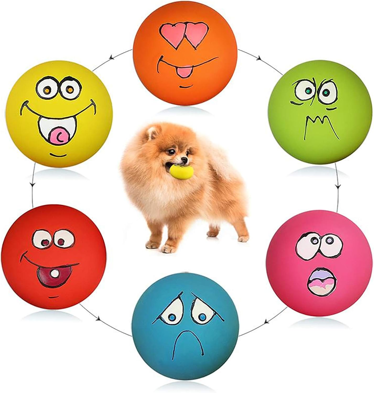 HDSX Dog Squeaky Latex Balls Review: A Loud, Soft 6-Pack for Small Dogs