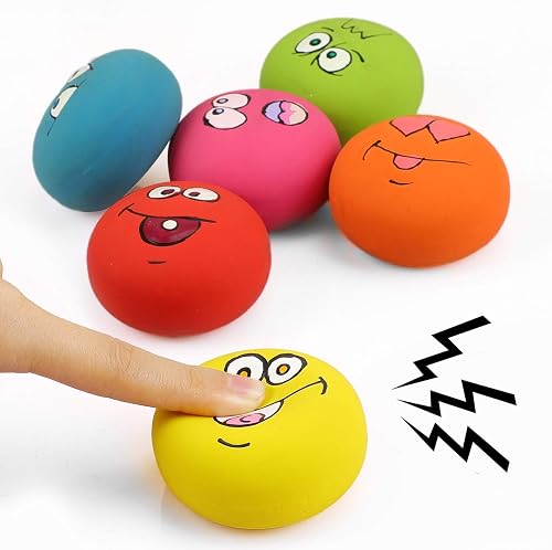 A close look at the flattened shape and bright colors of the HDSX latex balls