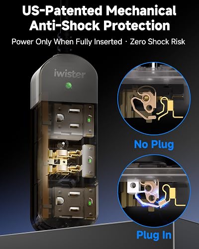 The Iwister outdoor power strip mounted flat against an exterior wall