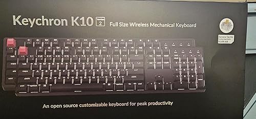 Keychron K10 full keyboard view with RGB lighting