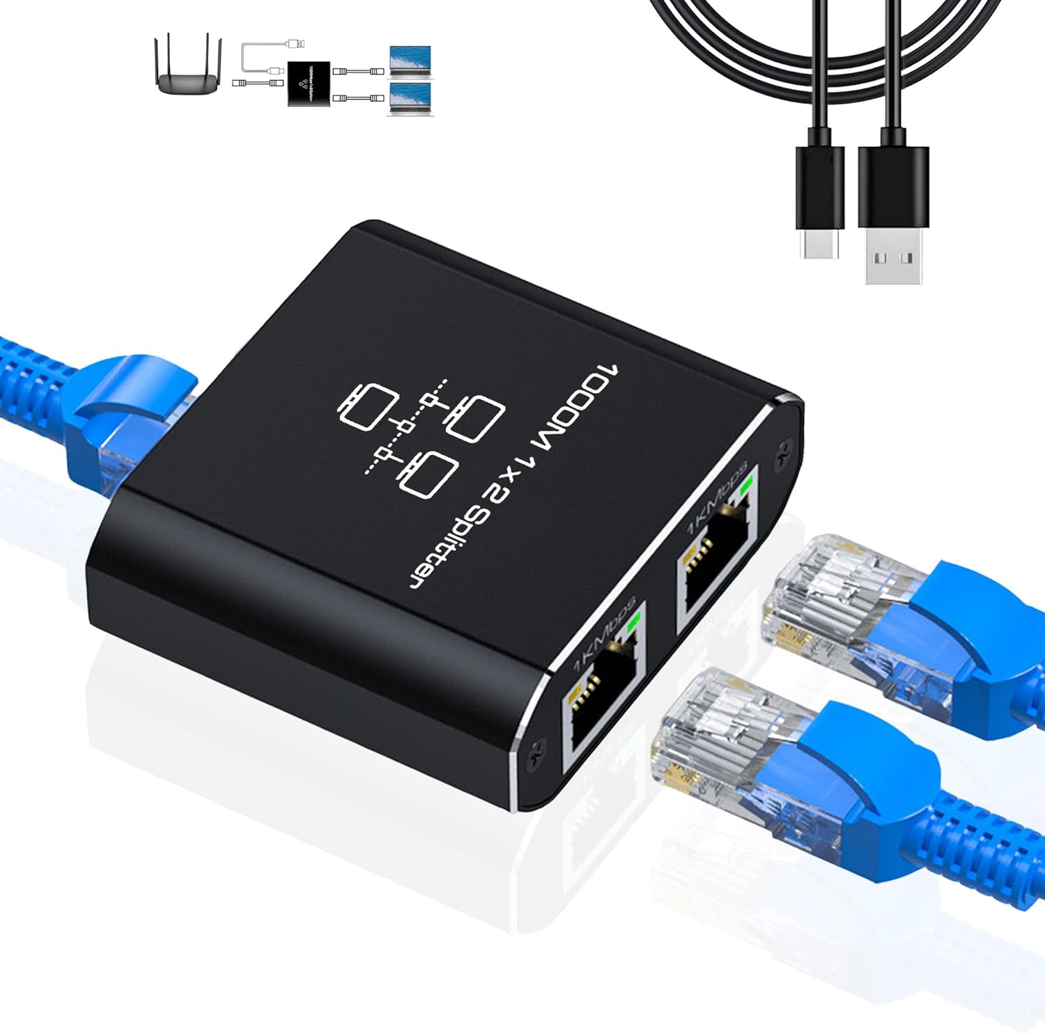 LIEZHUA Gigabit Ethernet Splitter 1 to 2 Review: A Powered Splitter That Actually Works