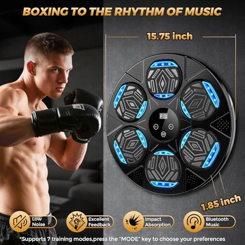 LOLBOX music boxing machine mounted on a wall for a home workout