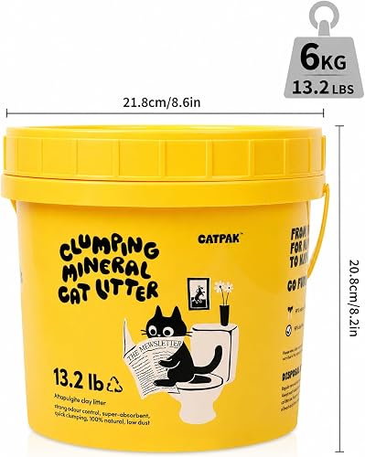 CATPAK attapulgite litter poured into an open litter box with almost no dust cloud