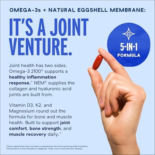 OceanBlue Omega-3 2100 with NEM softgel size in hand