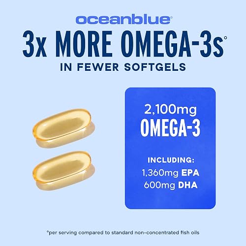 OceanBlue Omega-3 2100 supplement facts and label
