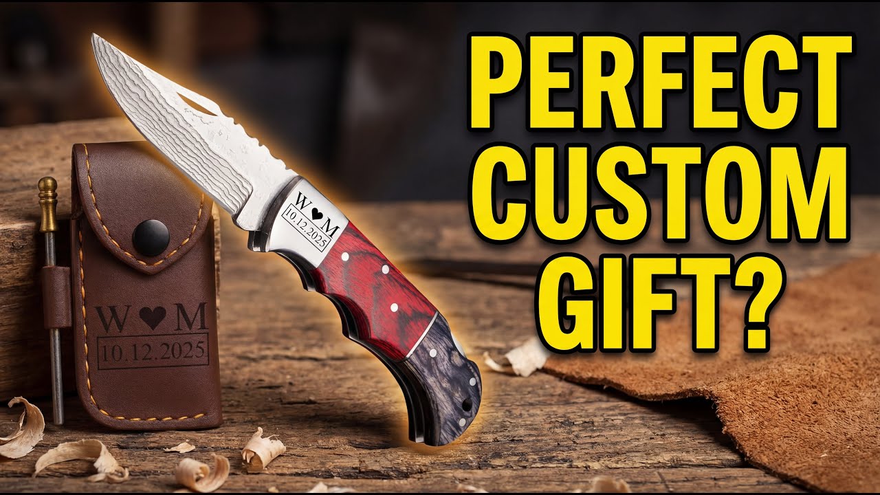 Princeton Craft Personalized Folding Knife Review: Damascus Steel Meets Custom Engraving
