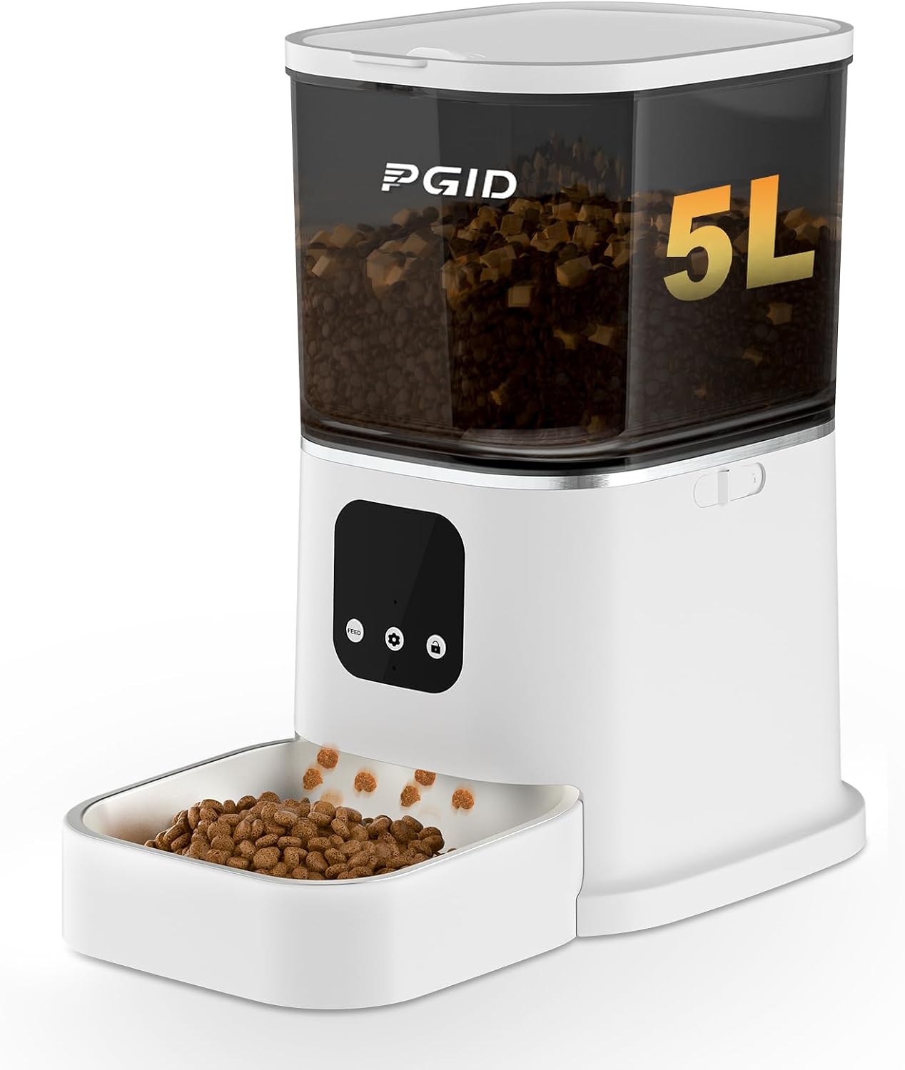 PGID Automatic Cat Feeder Review: A 5L Smart Feeder That Calls Your Pet in Your Voice