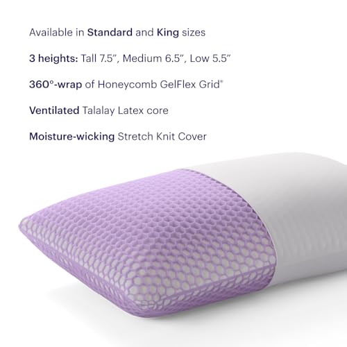 Purple Harmony Pillow GelFlex Grid and Talalay latex construction details