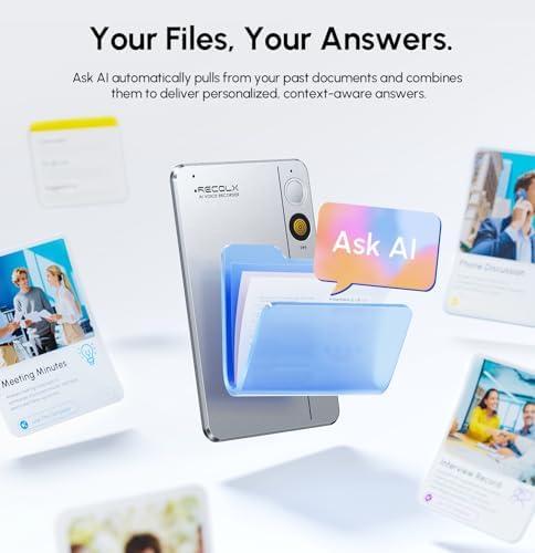 RECOLX Ask AI feature pulling answers from past recordings and documents
