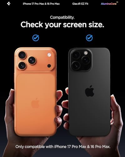 Spigen AluminaCore screen protector with the EZ Fit alignment tray and installation kit