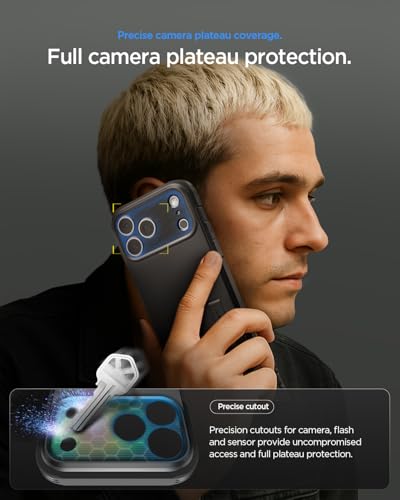 Spigen Tough Armor T full camera plateau protection on iPhone 17 Pro Max