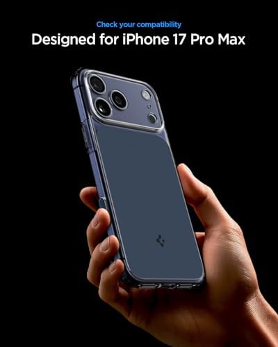 Spigen Ultra Hybrid T MagFit slim clear case on iPhone 17 Pro Max