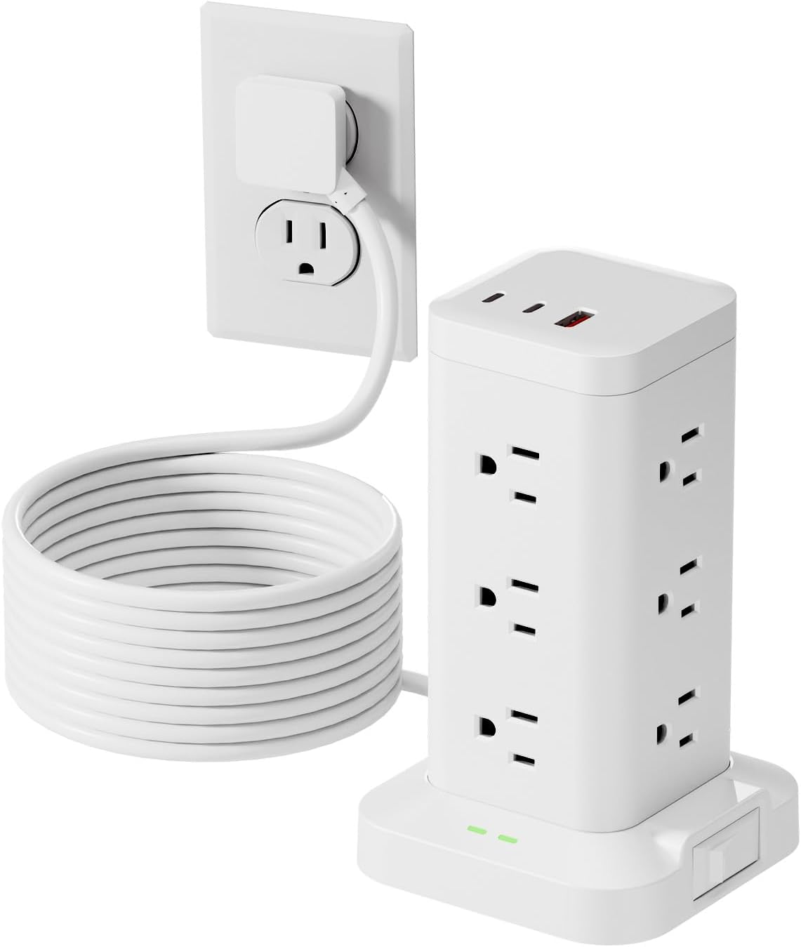 TAGZILO Power Strip Tower Review: 15-in-1 With 12 Outlets and 1800J Surge Protection