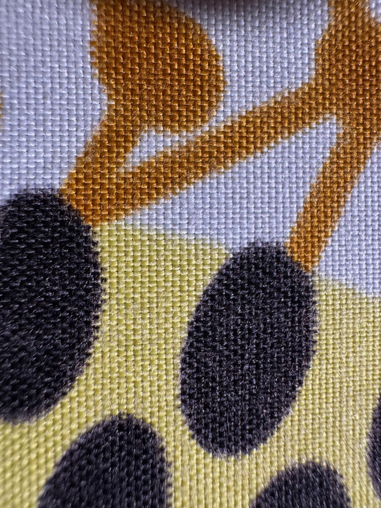 Close-up of fabric weave showing thread detail