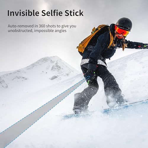 ULANZI TT52 shown keeping the invisible selfie stick out of a 360 action shot