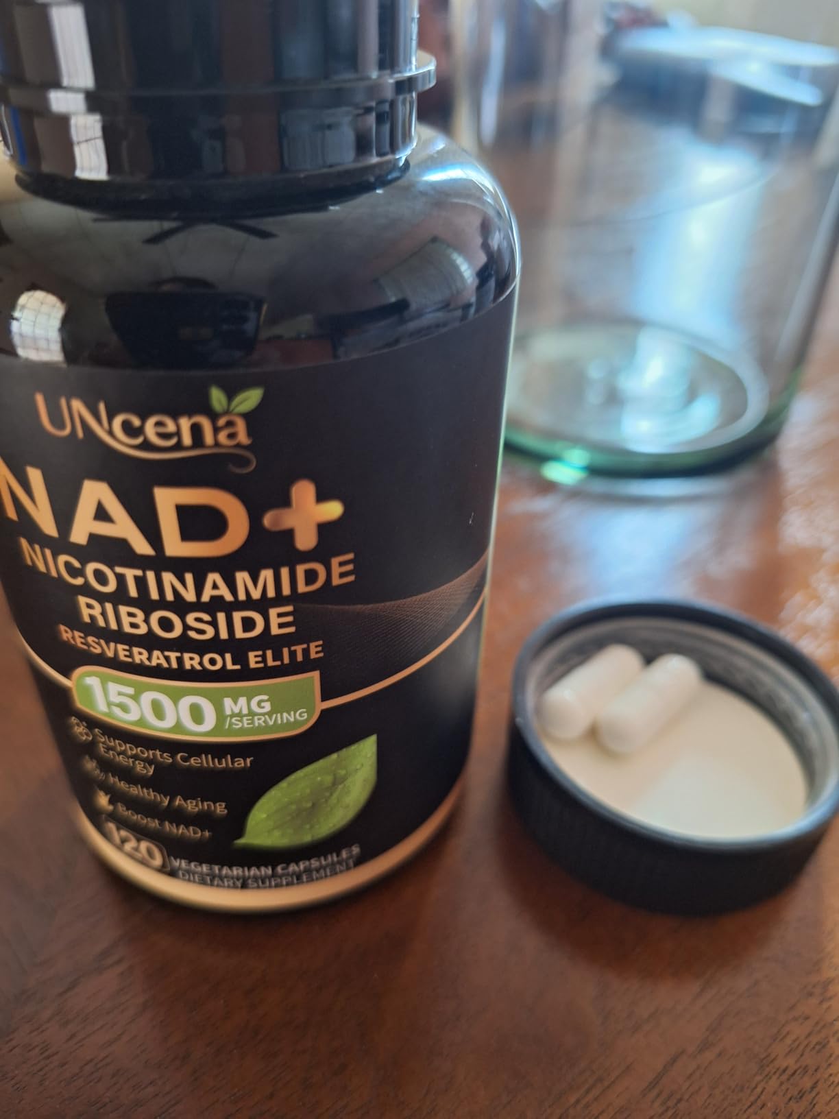 A verified buyer's photo of the supplement after several weeks of daily use