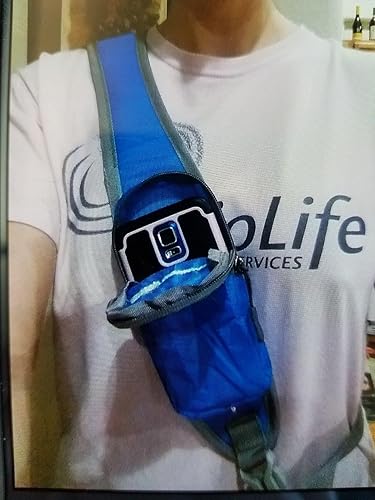 WATERFLY crossbody bag worn on shoulder during outdoor activity